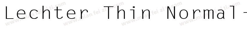 Lechter Thin Normal字体转换